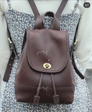 Coach Vintage Brown Leather Daypack Backpack 9960
